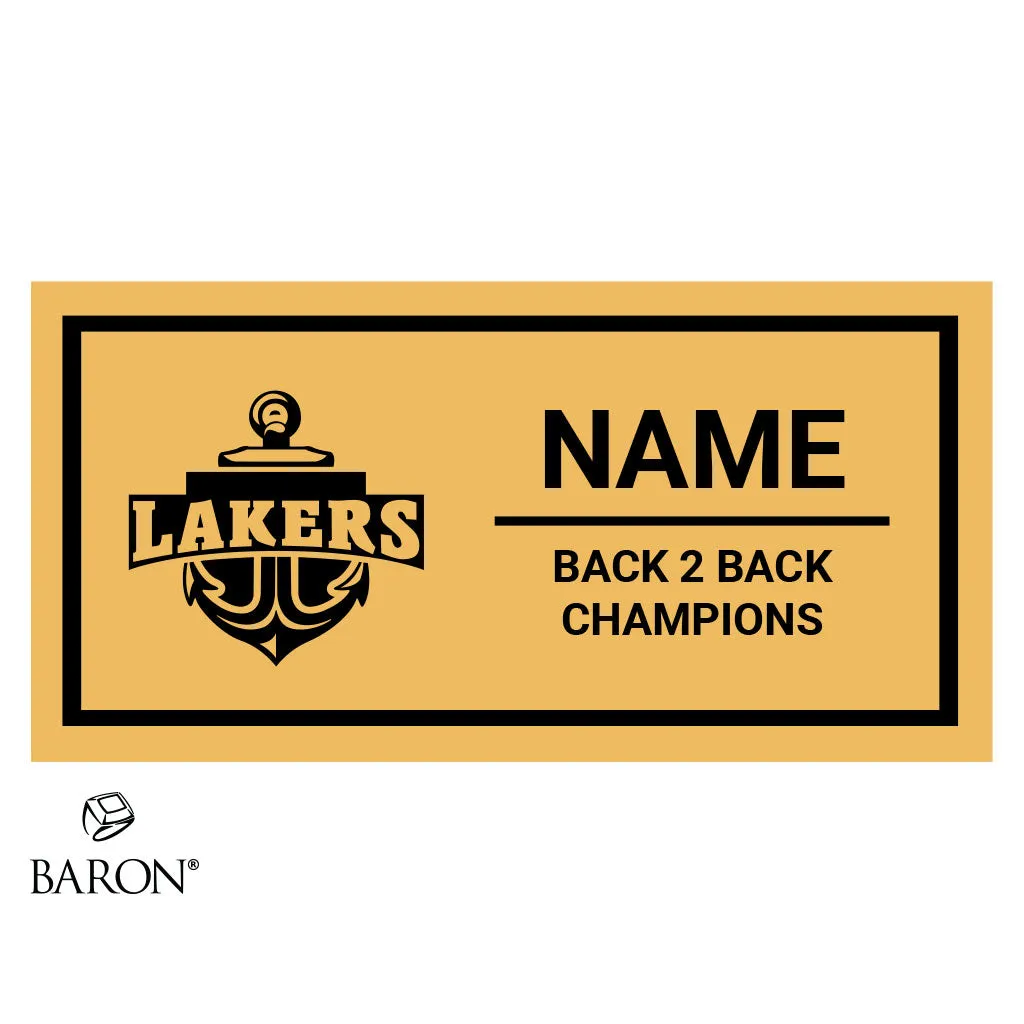 Mountain Lake Lakers Football 2023 Championship Black Standard Window Ring Box