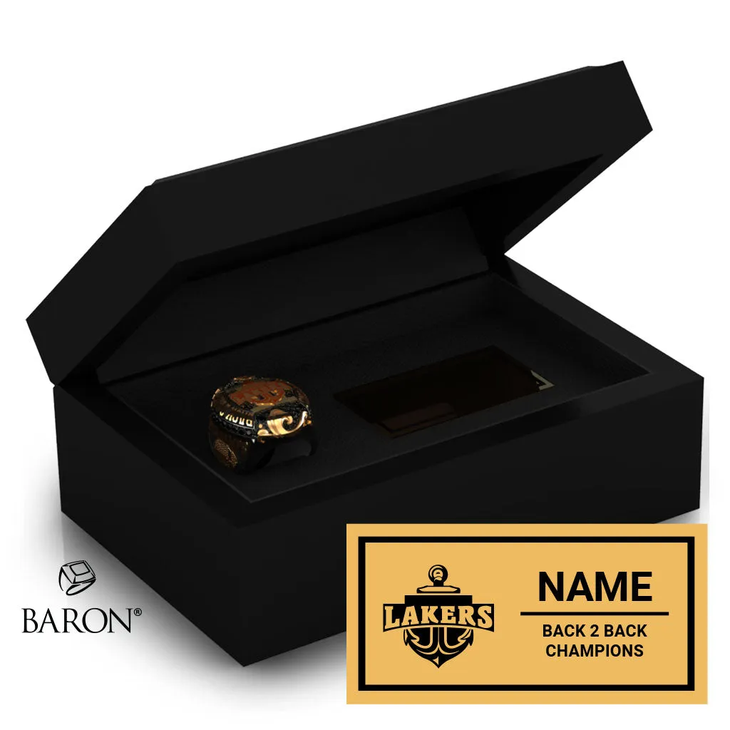 Mountain Lake Lakers Football 2023 Championship Black Standard Window Ring Box
