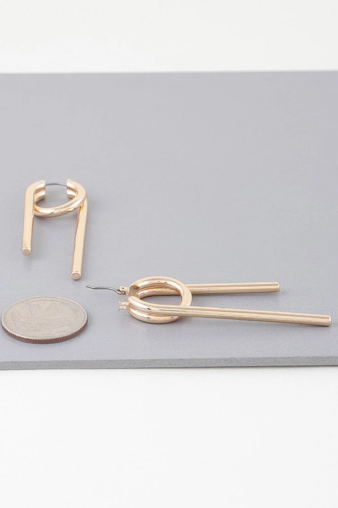 Multi Shiny Modern Drop Earrings