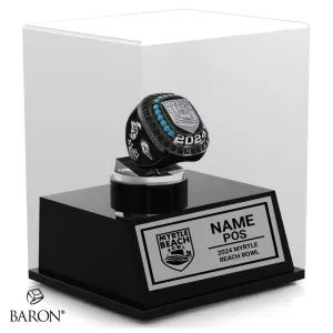 Myrtle Beach Bowl Officials Rings 2024 Championship Display Case