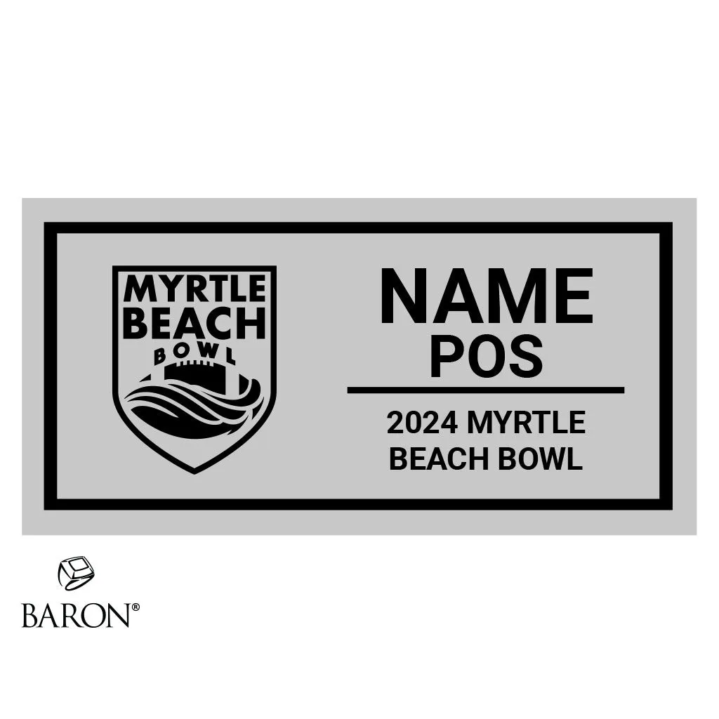 Myrtle Beach Bowl Officials Rings 2024 Championship Display Case