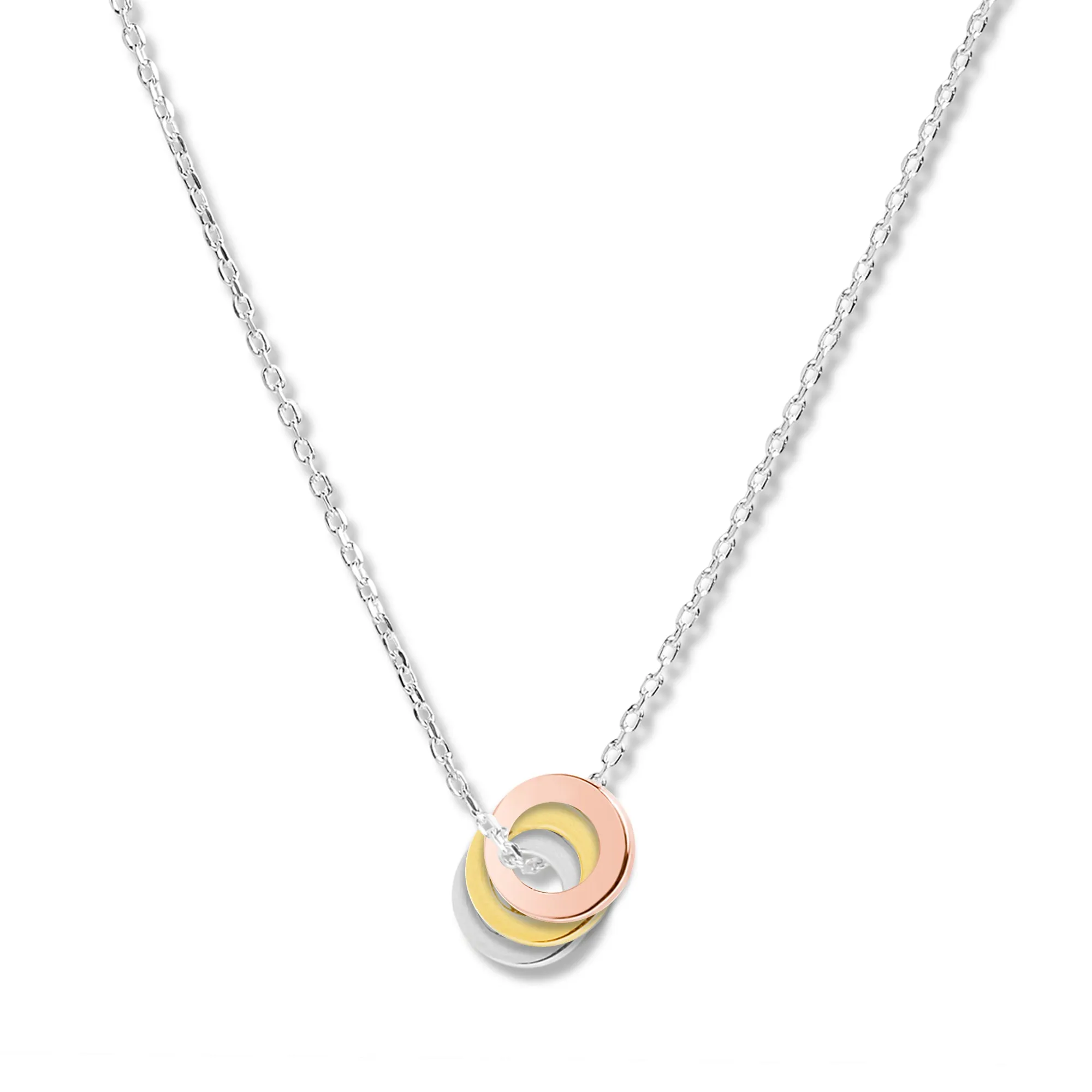 Mysha Triple Ring of Peace Mixed Metal Pendant