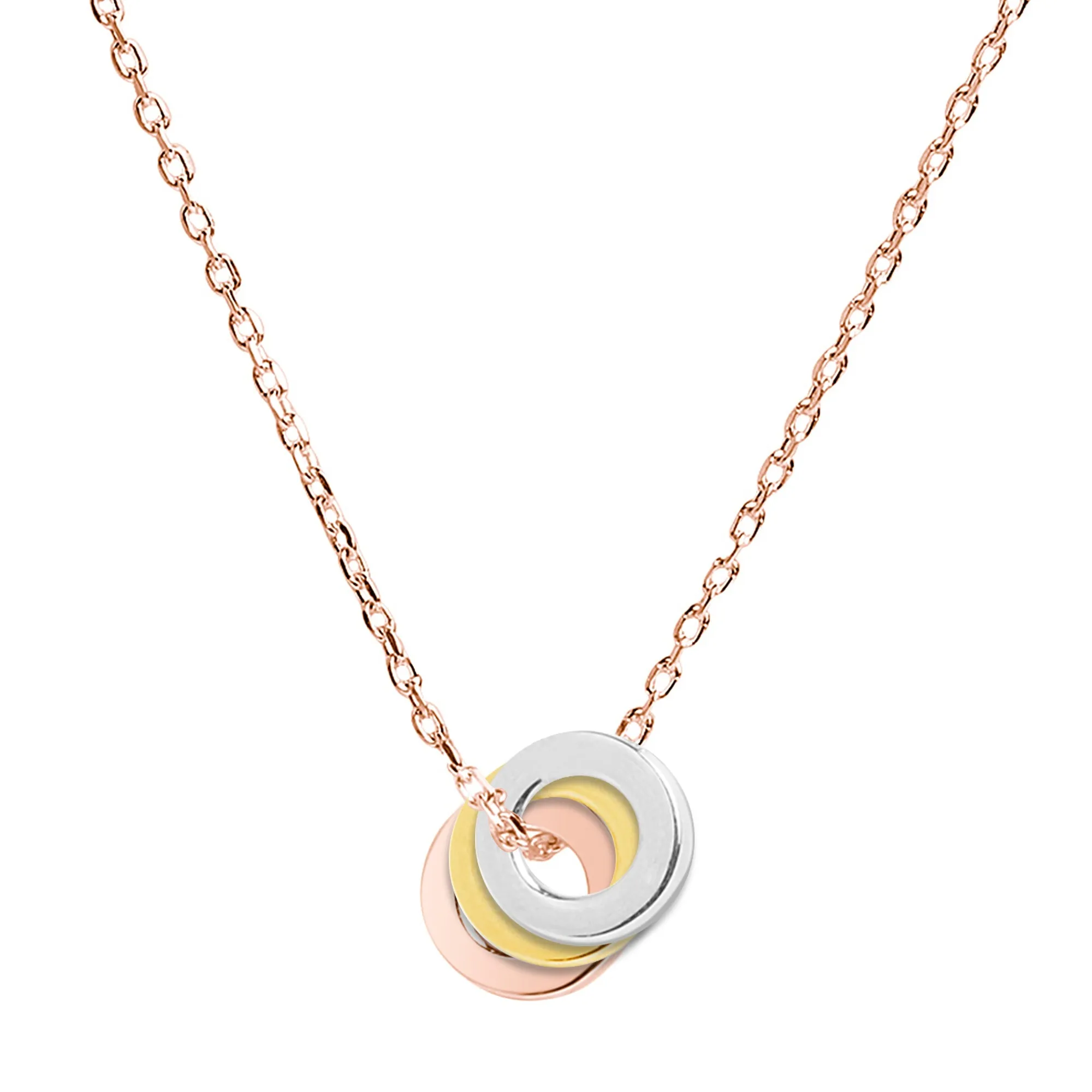 Mysha Triple Ring of Peace Mixed Metal Pendant