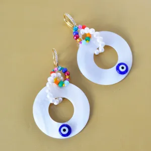 Nacar Aqua Earrings
