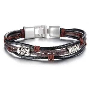 New fashion jewelry hot sale vintage bronze alloy leather men bracelet & bangle creative design Christmas gifts