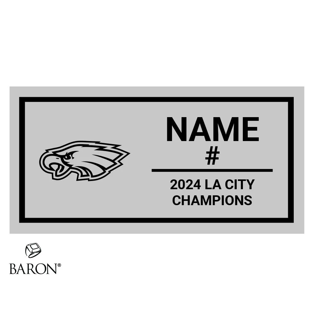 New West Charter Boys Soccer 2024 Championship Black Standard Window Ring Box