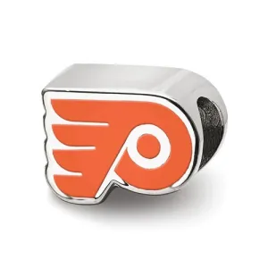 NHL Licensed Philadelphia Flyers Sterling Silver Enameled Bead