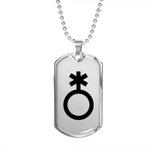 Non-Binary Emblem Dog Tag Necklace