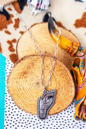O.K. Corral Pistol Silvertone Necklace