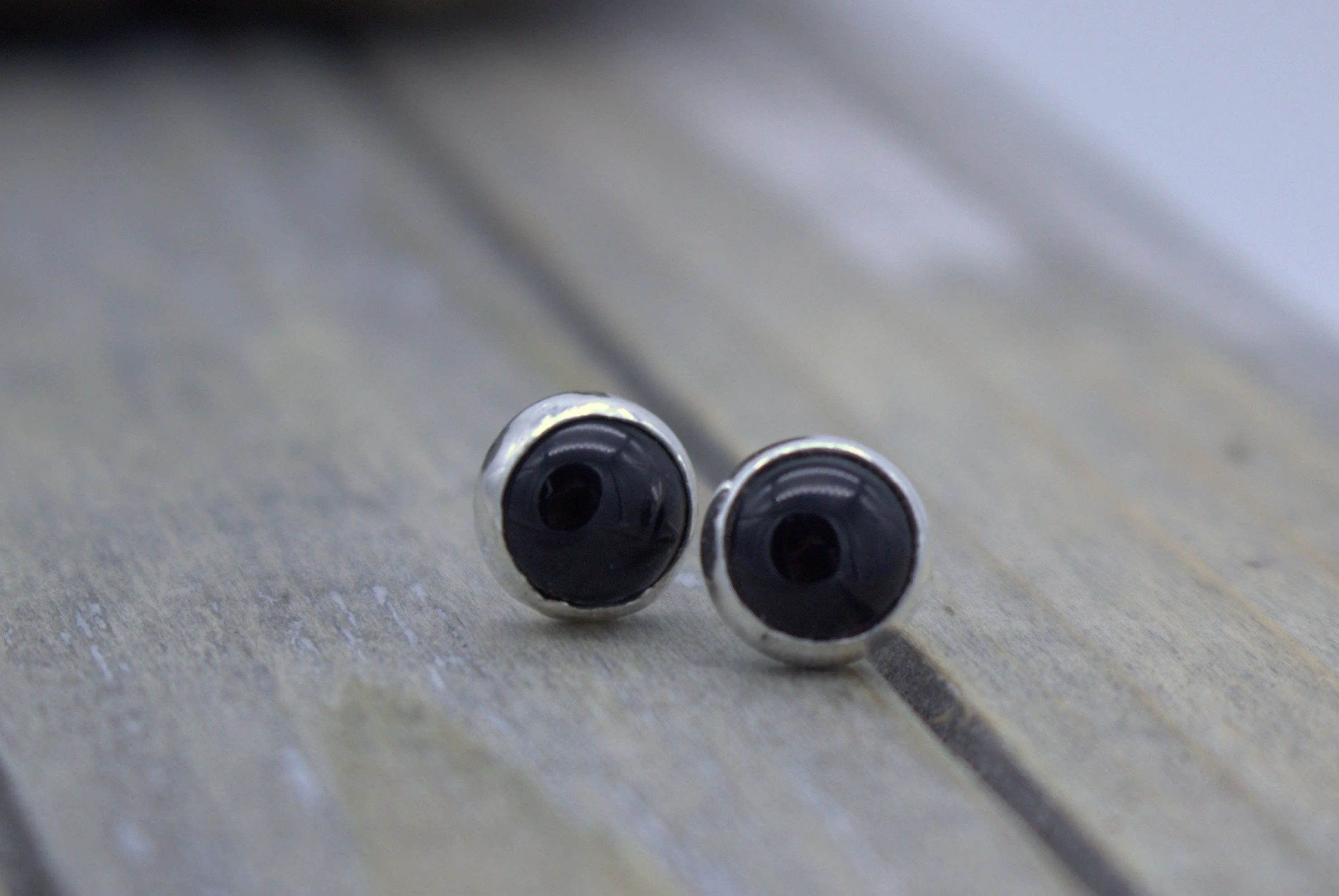 Onyx Post Earrings