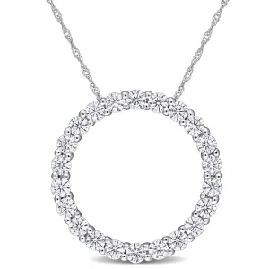 Open Circle Moissanite Pendant