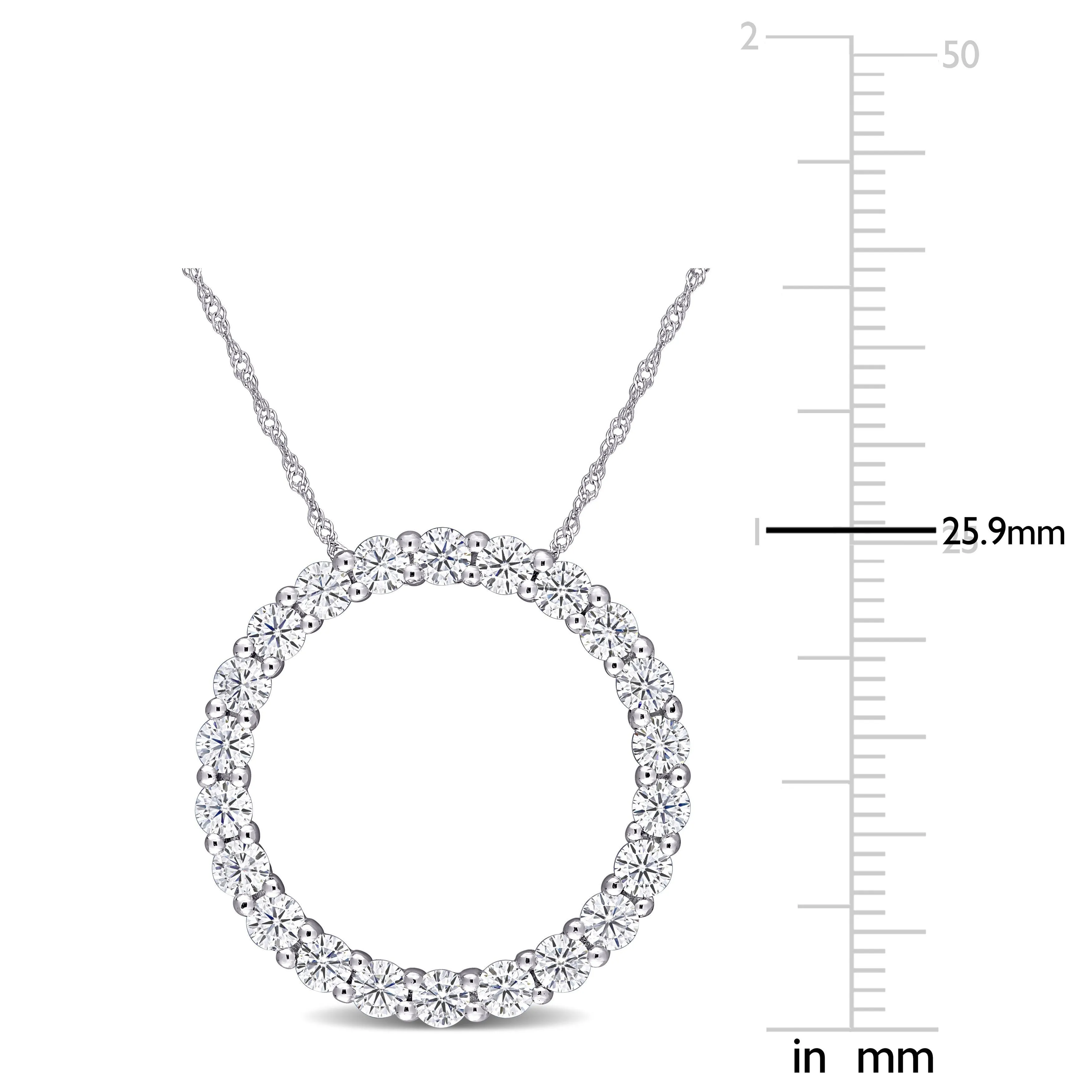 Open Circle Moissanite Pendant