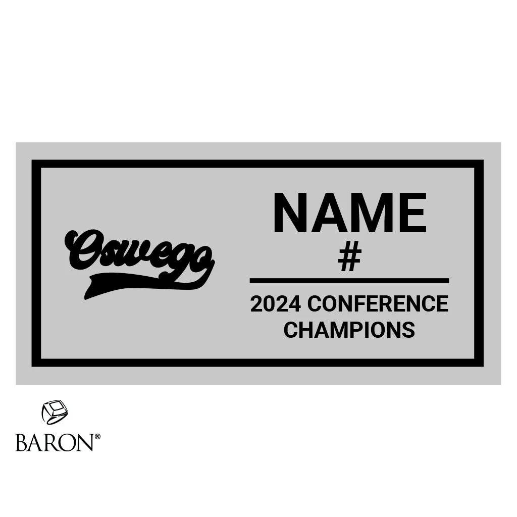Oswego State Hockey 2024 Championship Black Standard Window Ring Box