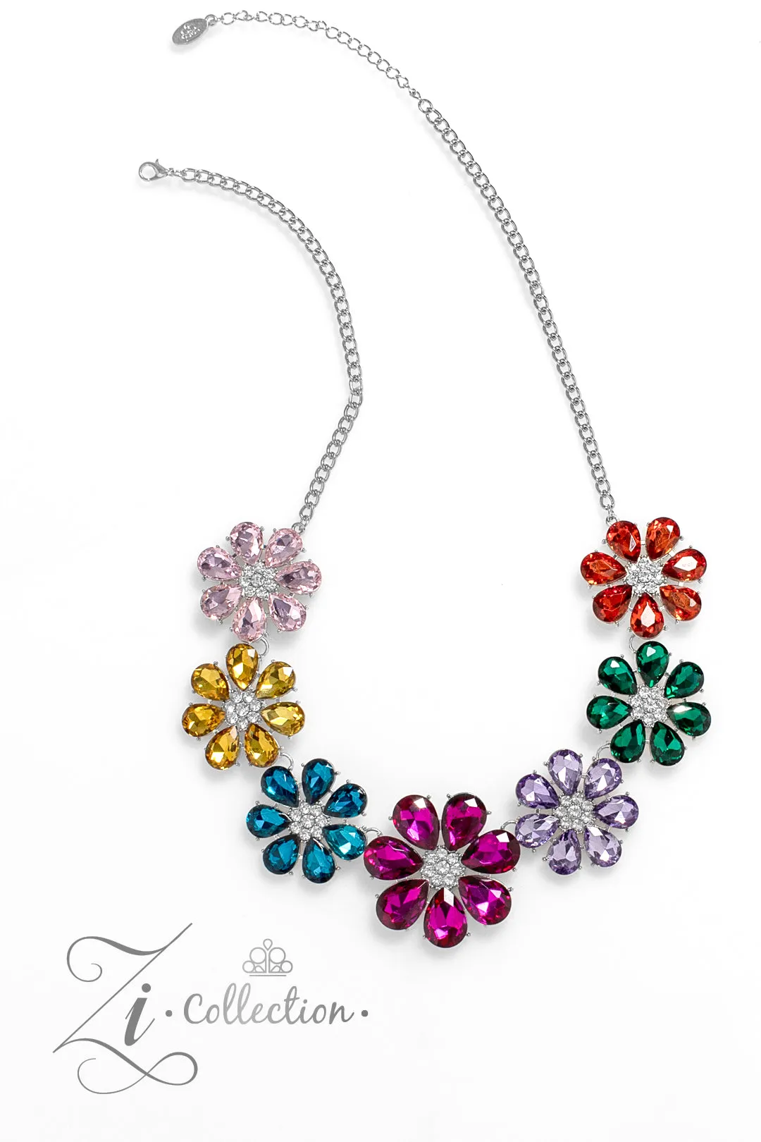 Outgoing - 2023 Zi Collection - Multicolored Flower Gem Paparazzi Short Statement Necklace