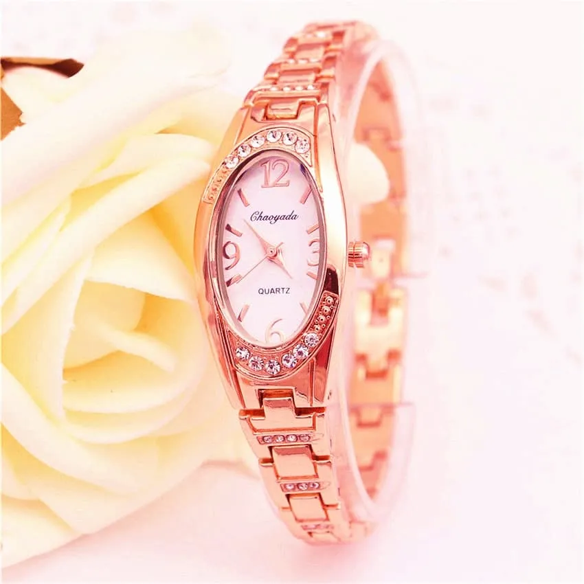 Oval Dial Slim Bracelet Watches
