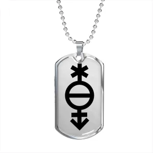 Pangender Emblem Dog Tag Necklace