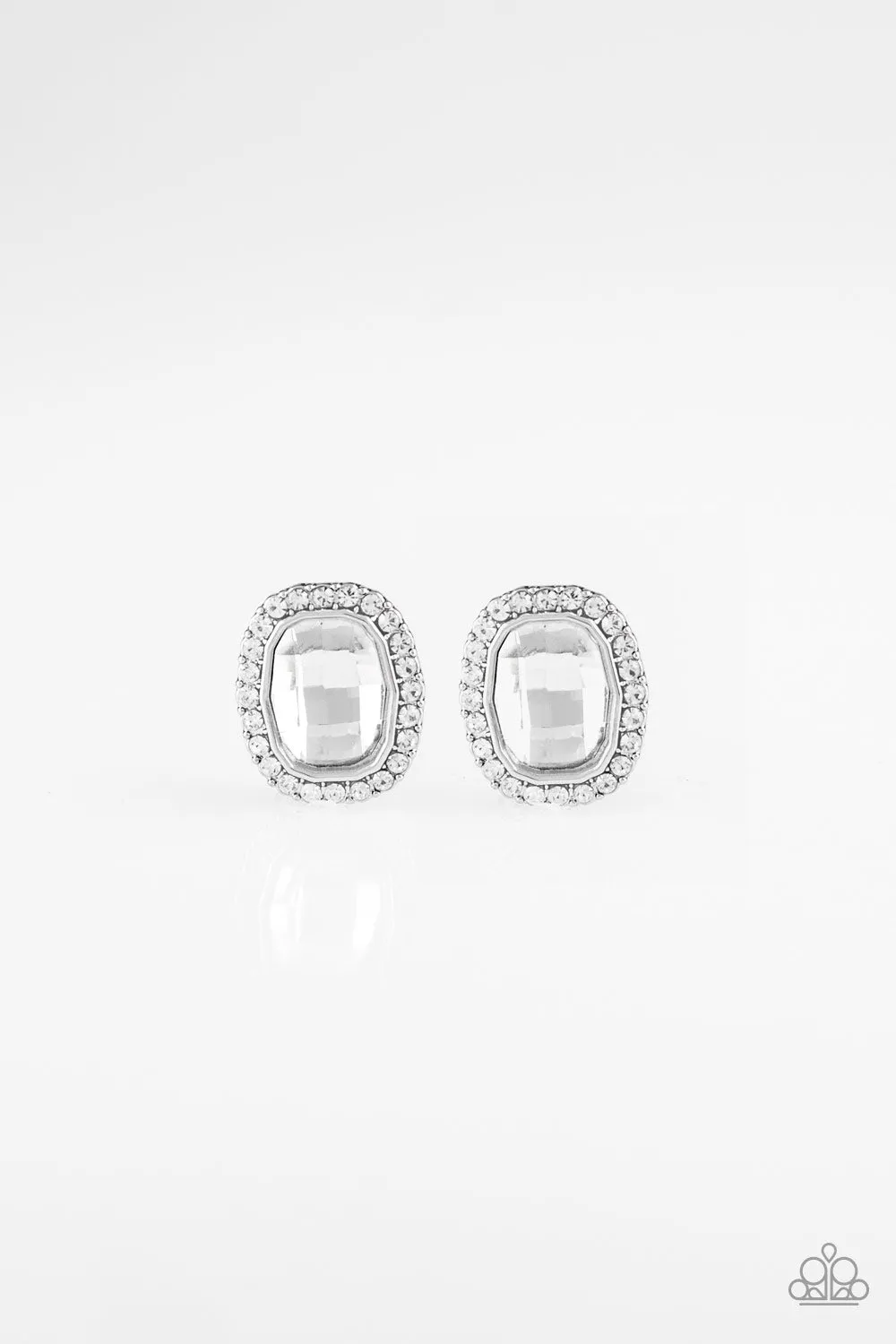 Paparazzi The Modern Monroe - White Earrings