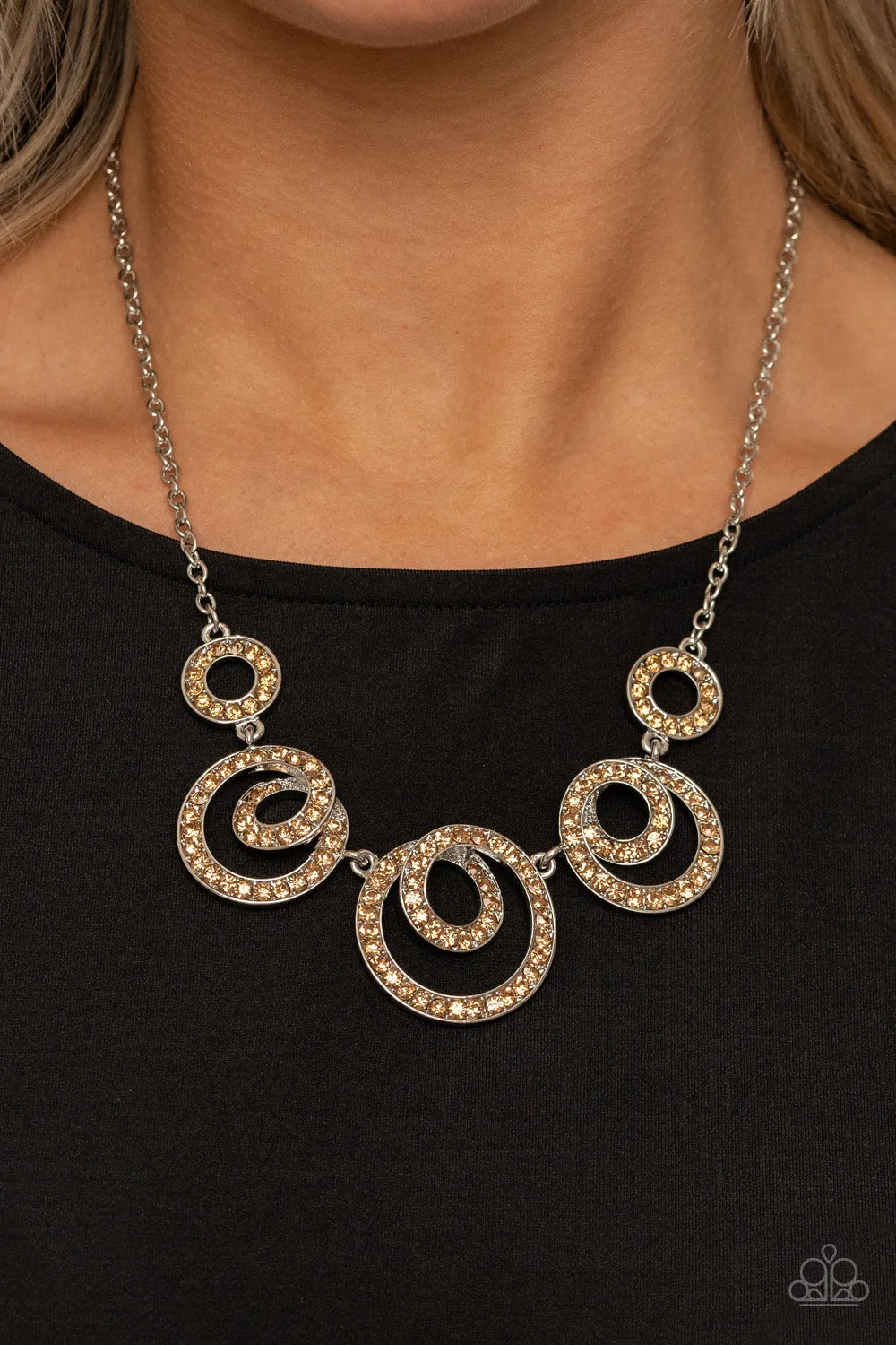 Paparazzi Total Head-Turner - Brown Necklace