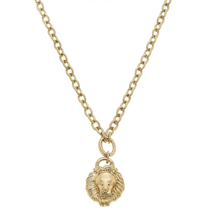 Parker Lion's Head Charm Necklace