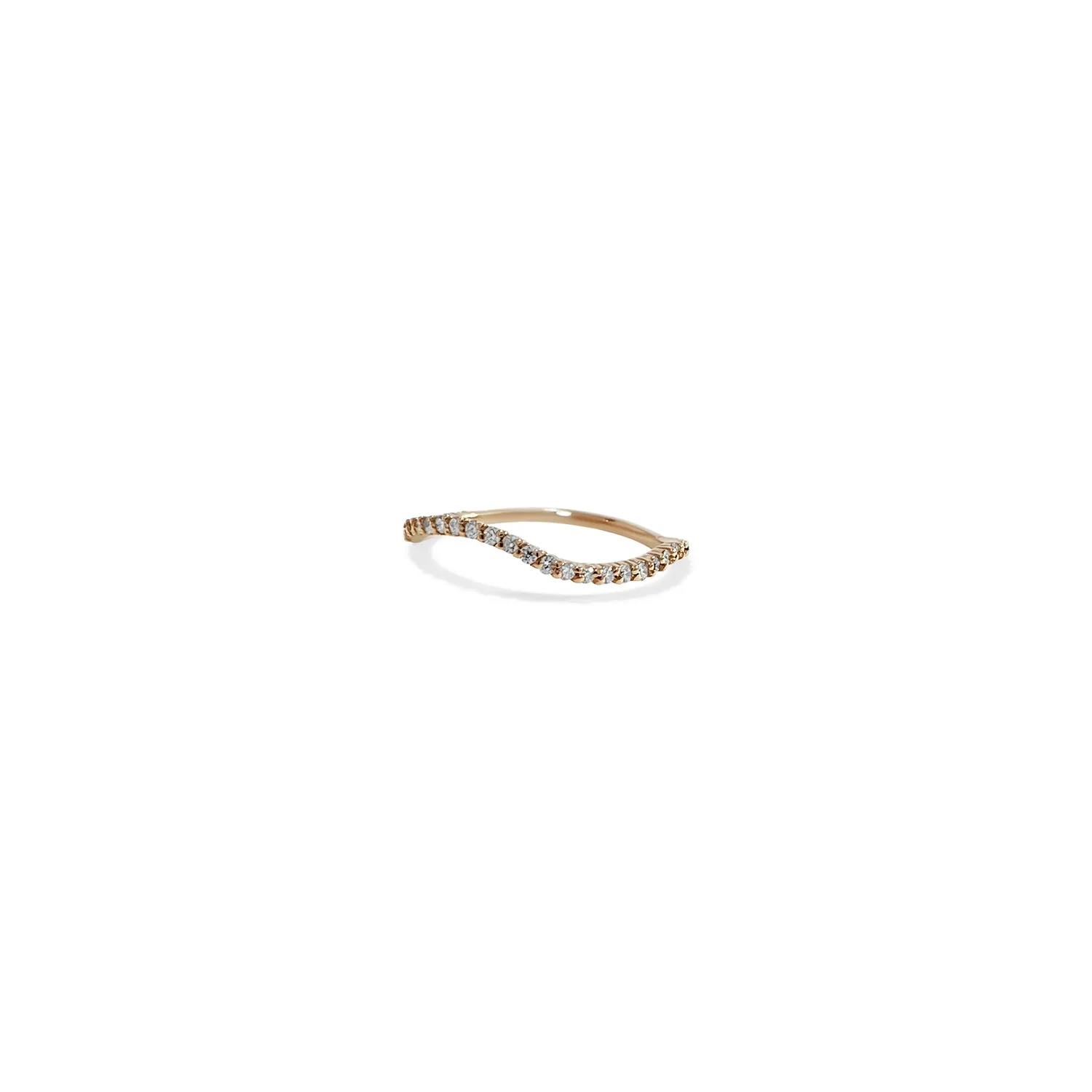 Pave Ocean Wave Diamond Band Ring