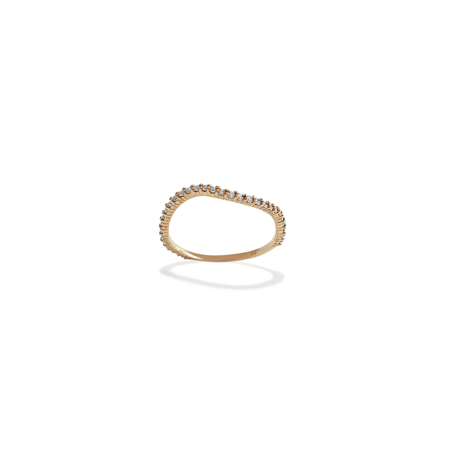 Pave Ocean Wave Diamond Band Ring