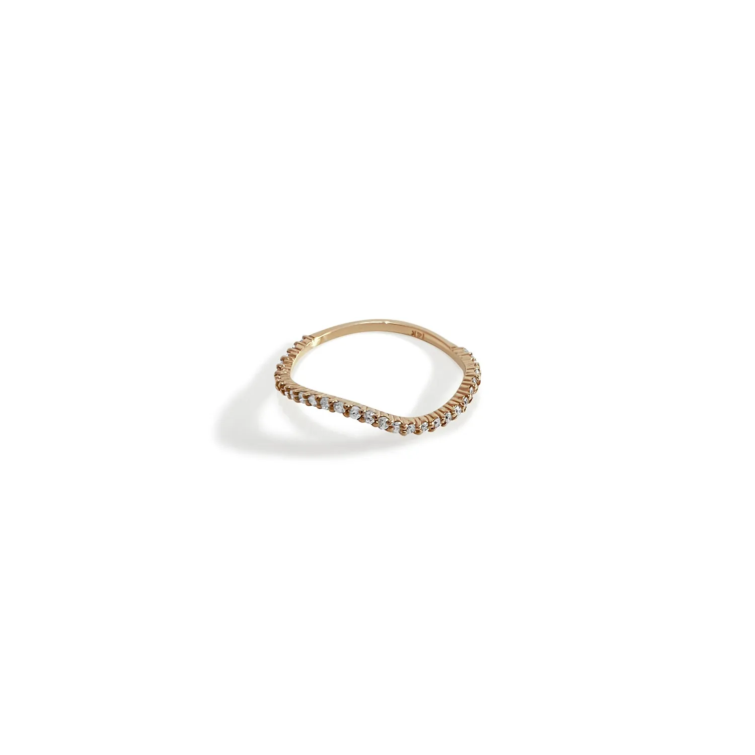 Pave Ocean Wave Diamond Band Ring