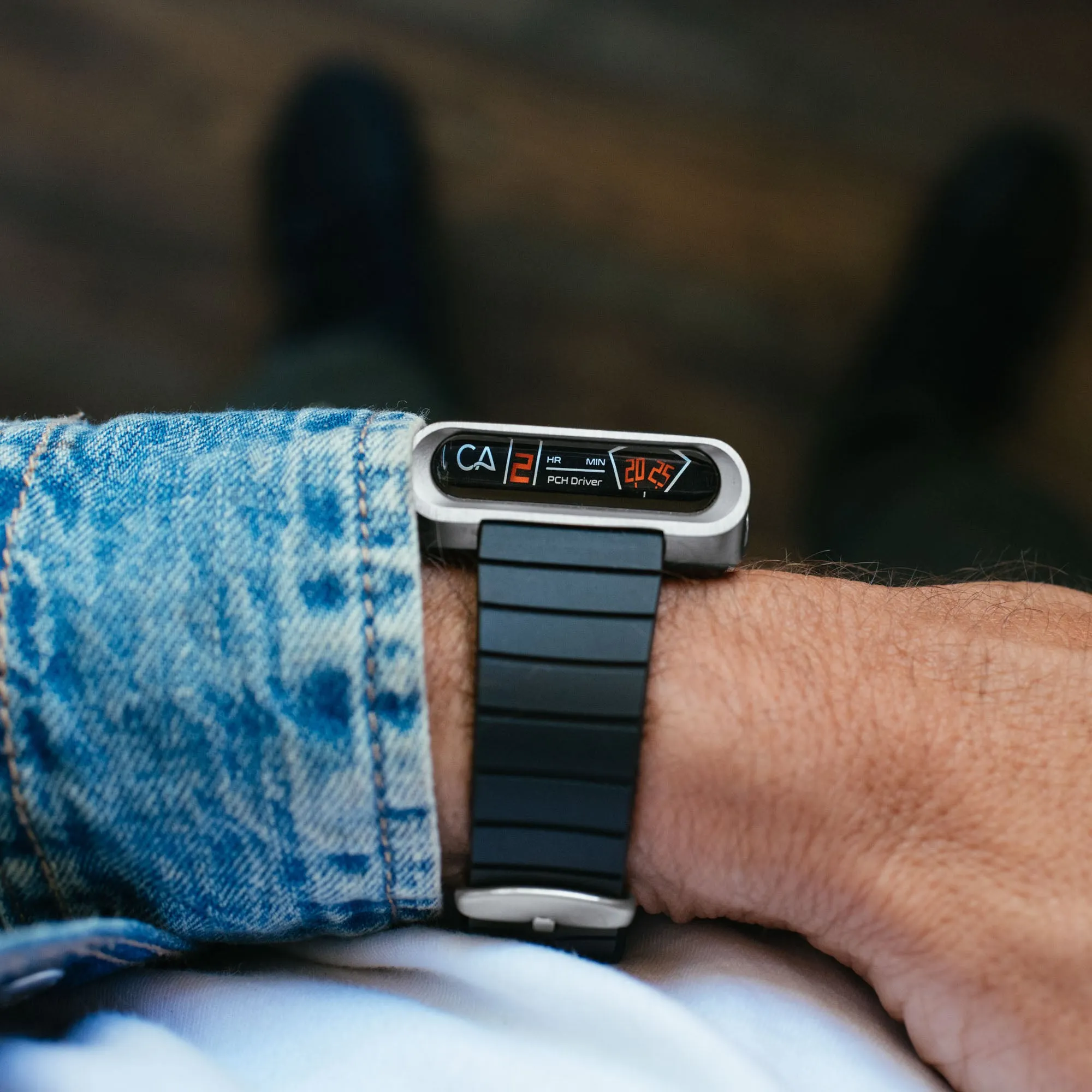 PCH Driver Jump Hour Brushed Silver Black