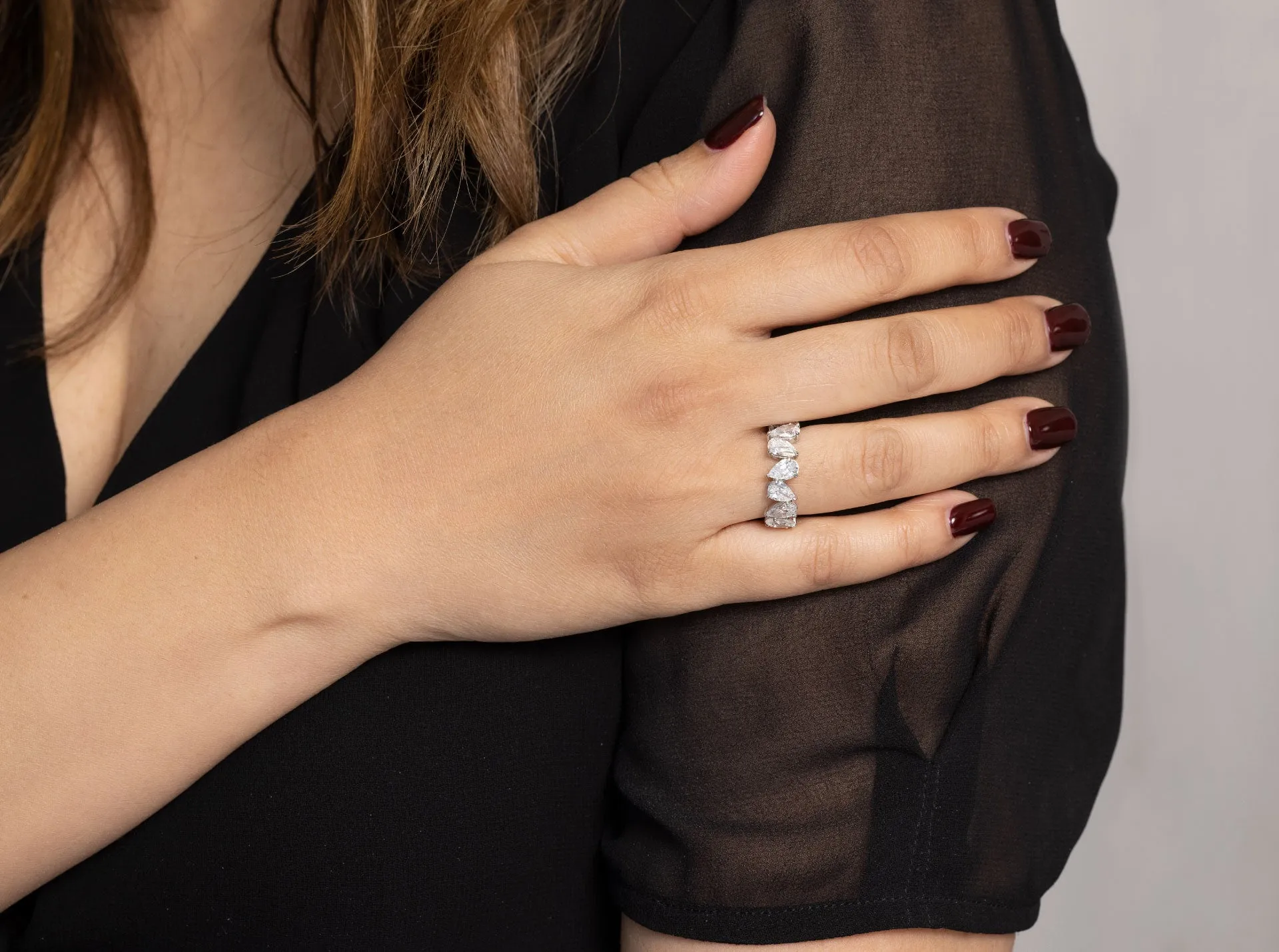 PEAR CUT ETERNITY BAND
