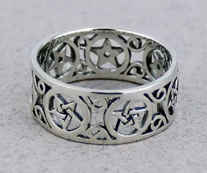 Pentacle Band Ring