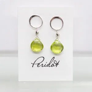 Peridot Luna Silver Earrings