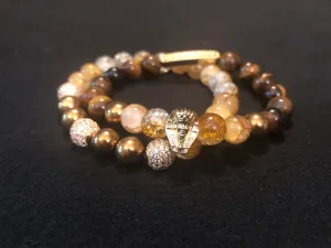 Pharaoh Stack Cognac Quartz & Tigers Eye