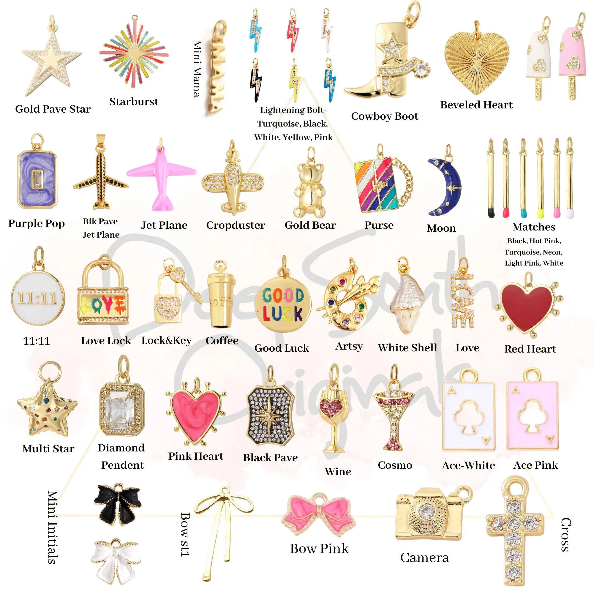Pink Airplane Charm