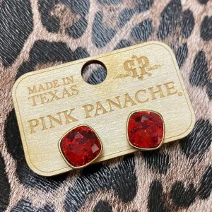 Pink Panache Red Studs