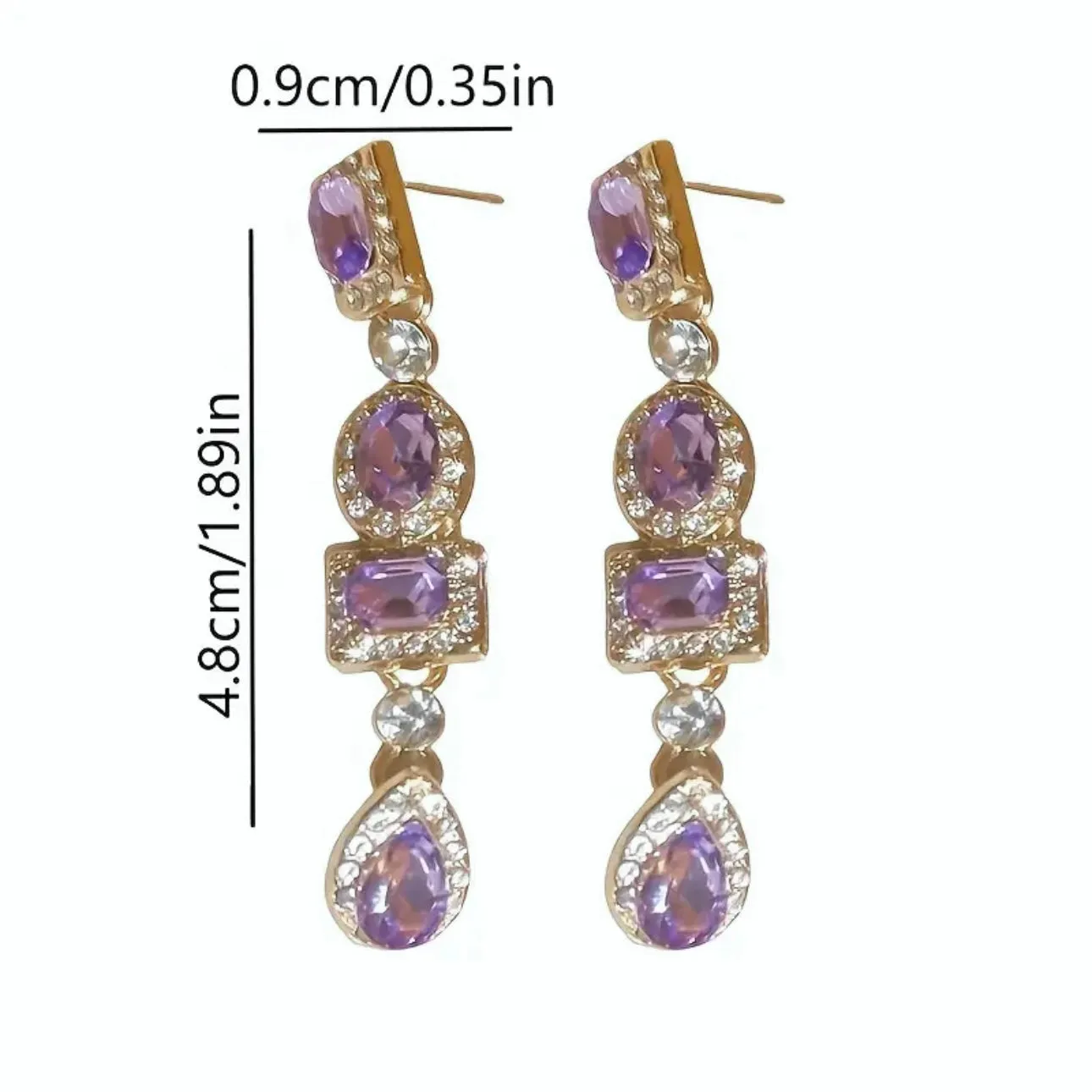 Pink Rhinestone Earrings
