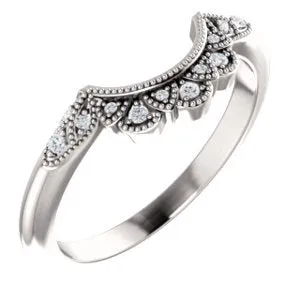 Platinum .06 CTW Diamond Band