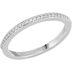 Platinum .07 CTW Diamond Band