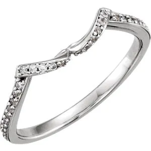 Platinum .08 CTW Diamond Band