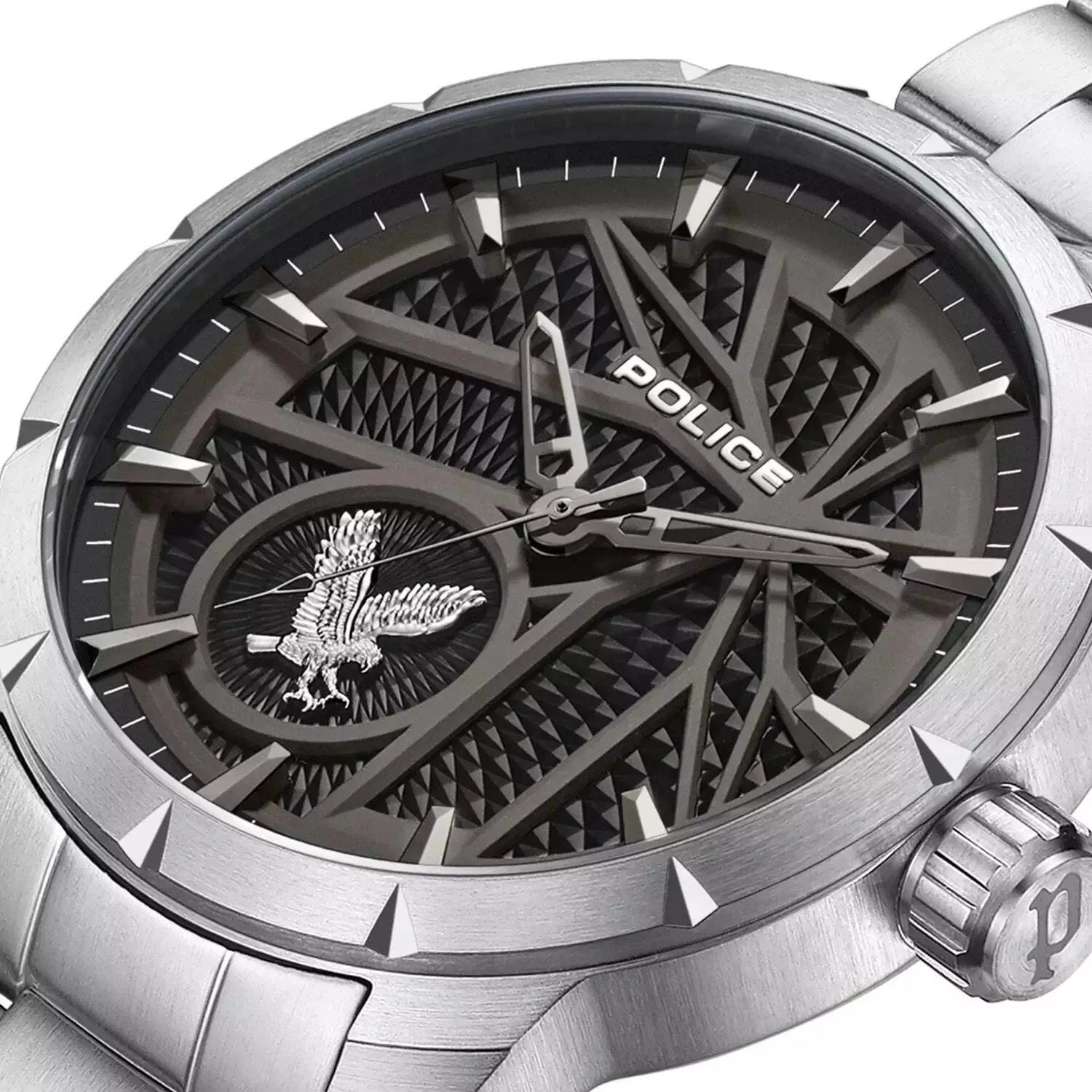 Police Neist Gents Black Dial Stainless Steel WatchWatch