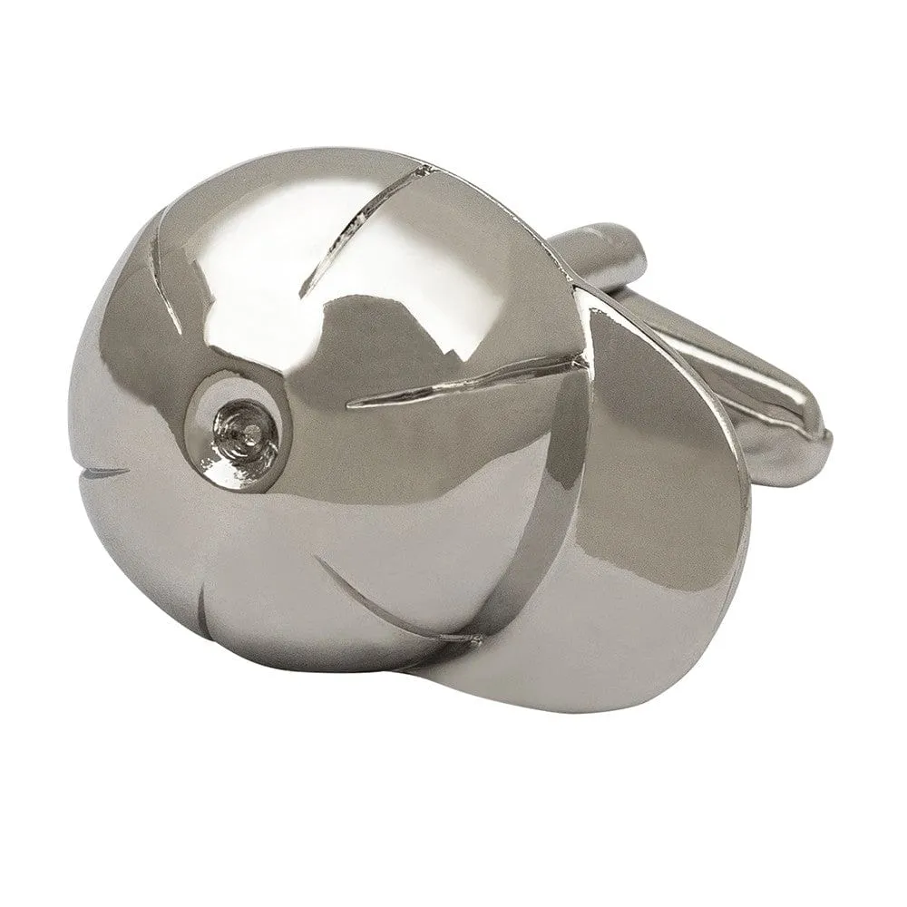 Polished Jockeys Helmet Cufflinks