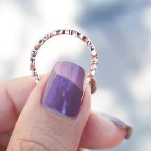 Prestine Trinity Full Eternity Hand Milgrain Beading Diamond Stackable Rings