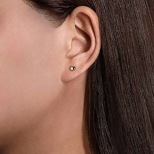 Puff Heart Stud Earrings