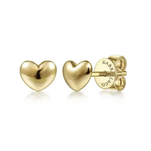 Puff Heart Stud Earrings