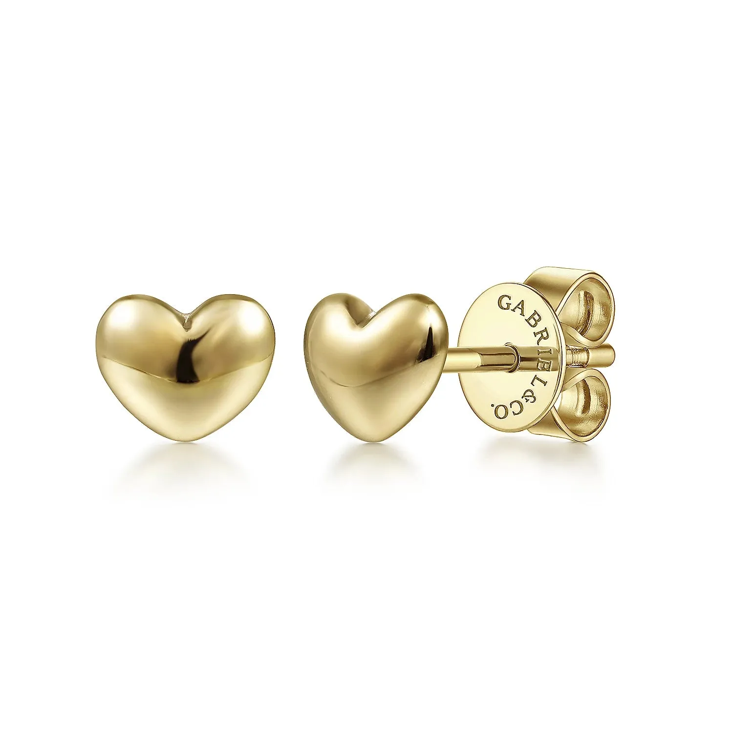 Puff Heart Stud Earrings