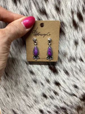 Purple Mohave Dangle Earrings