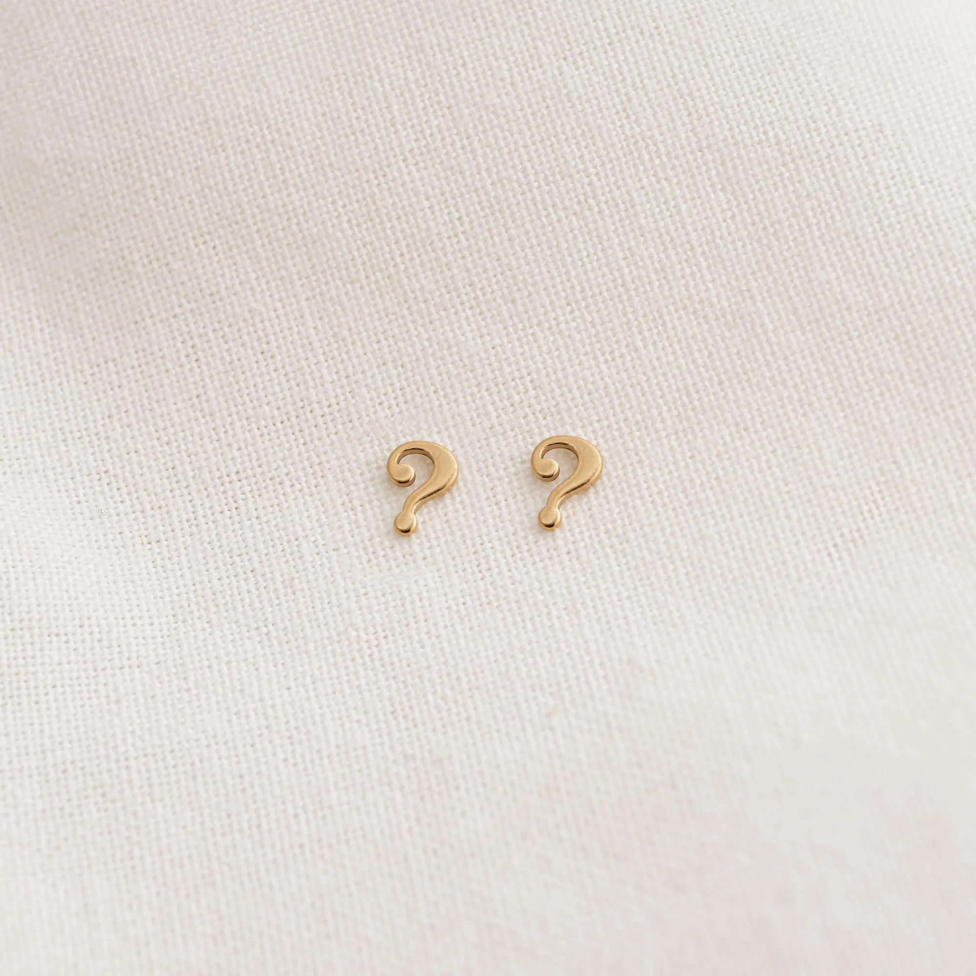 Question Mark Stud Earrings