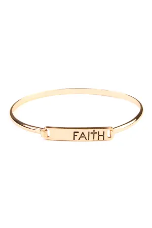 "FAITH" HINGE PLATE BRACELET