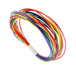 Rainbow Leather Bracelet -  5 mm Titanium Lock