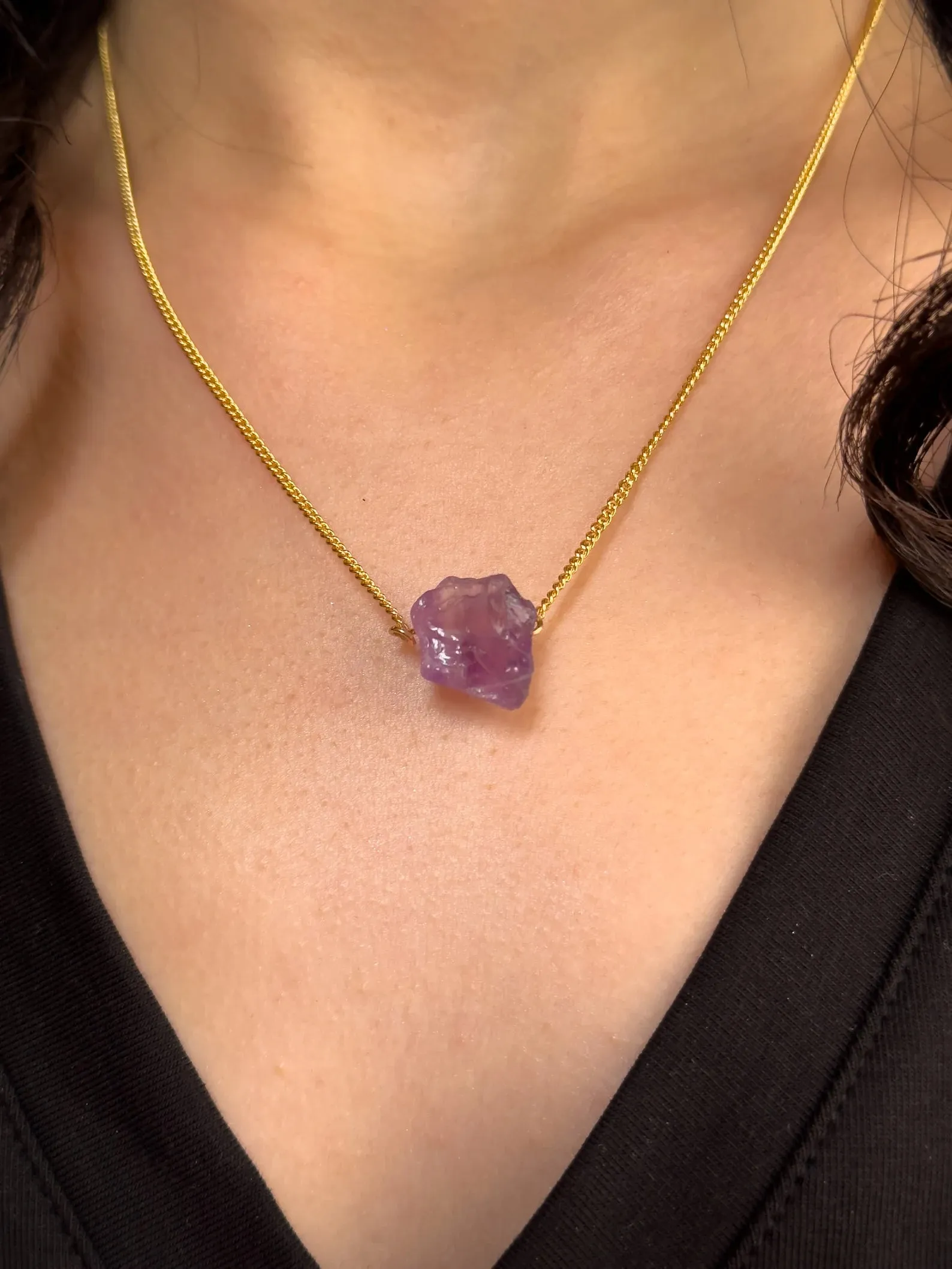 Raw Amethyst Necklace