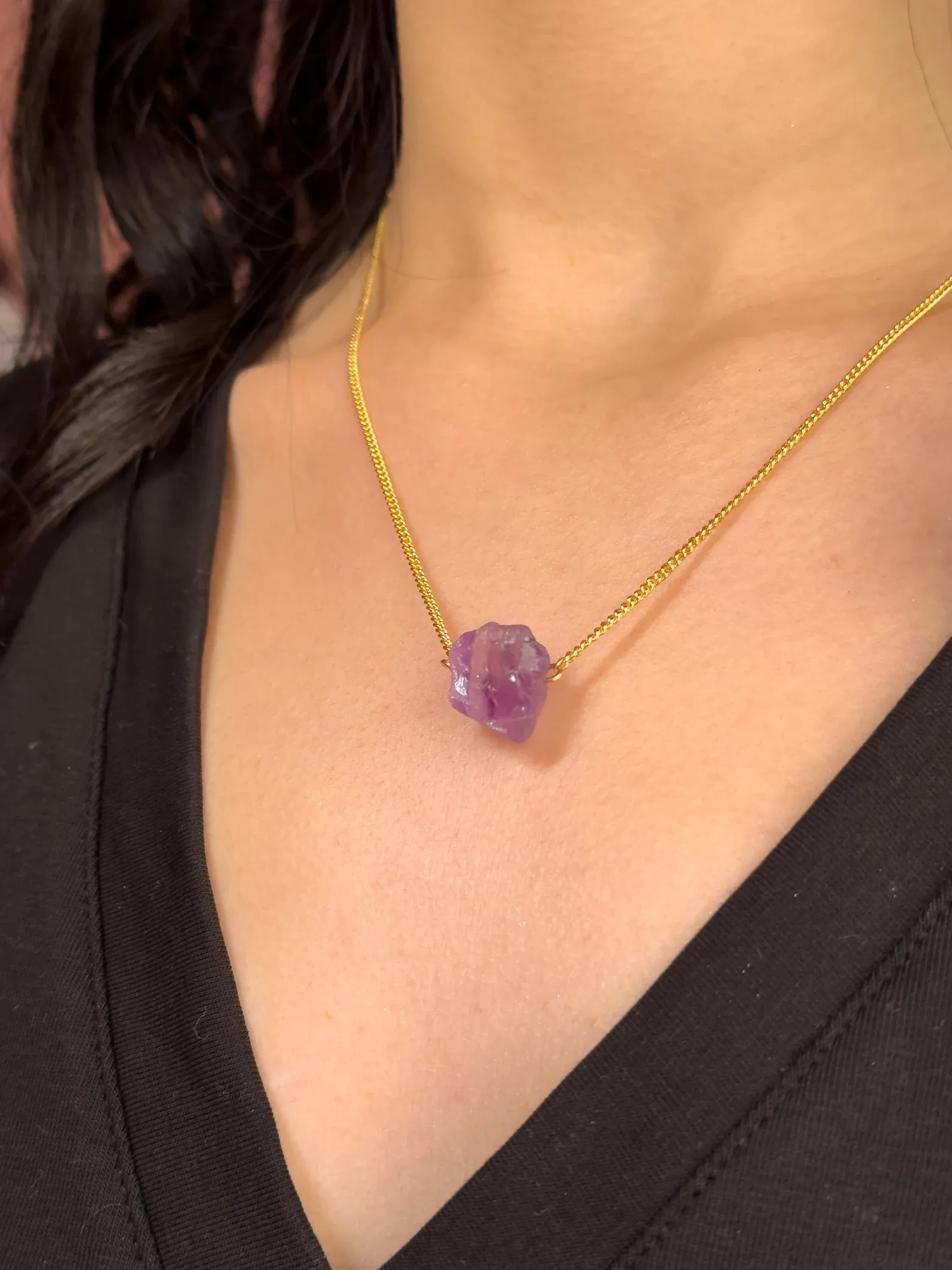 Raw Amethyst Necklace