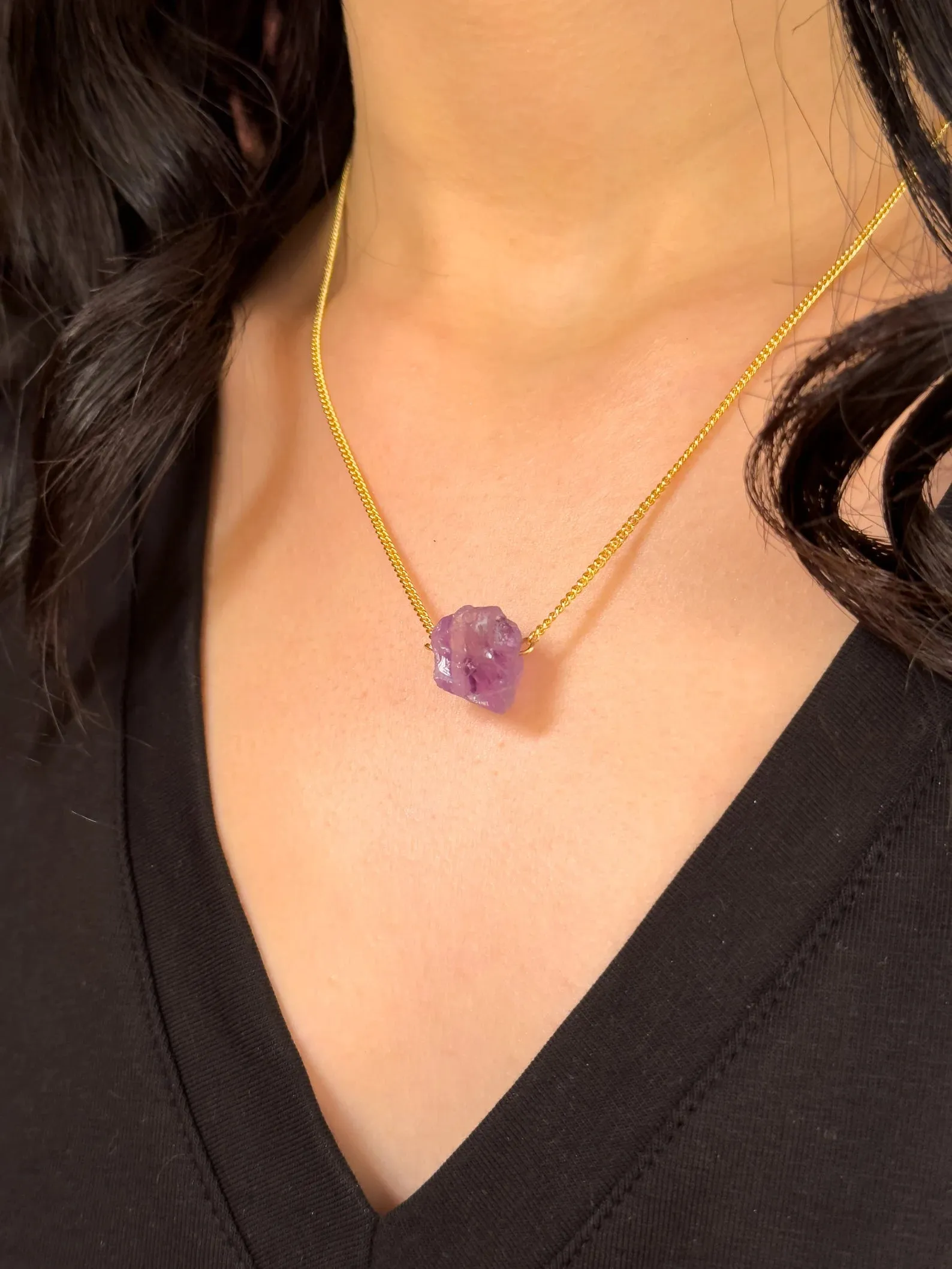 Raw Amethyst Necklace